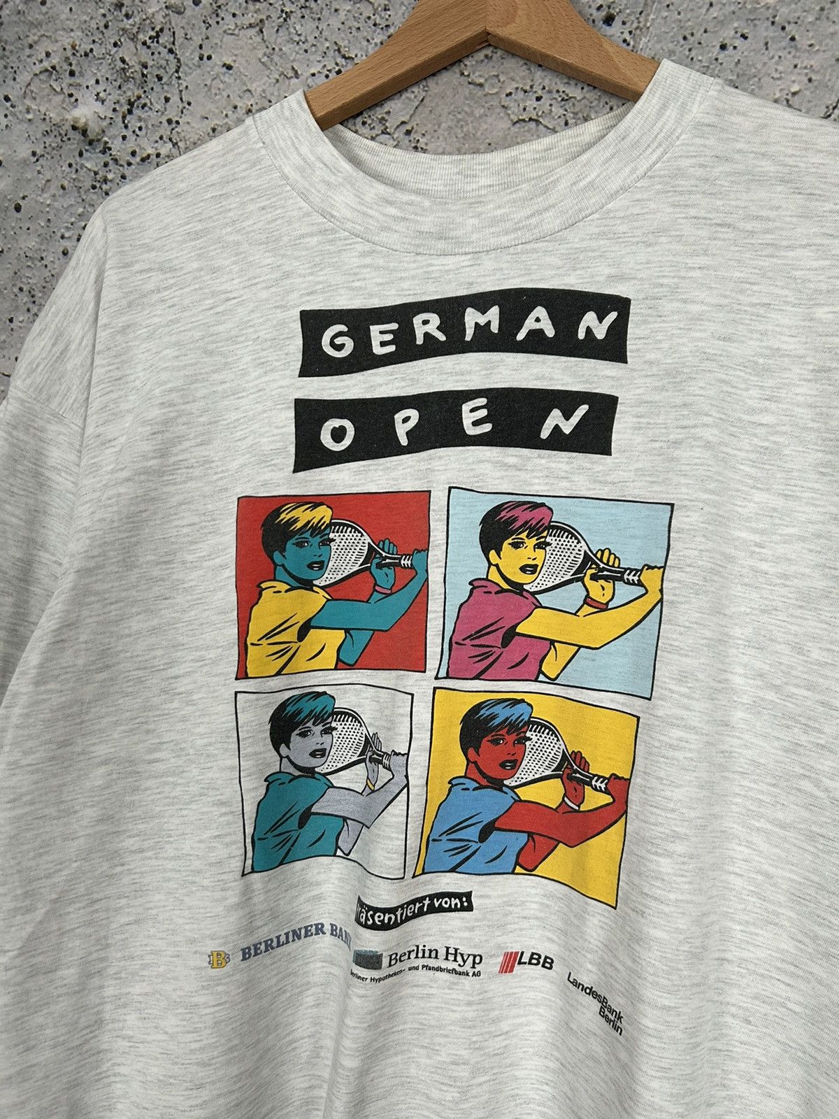 Vintage Vintage 90s German Open Tennis Graphic Tee Archival Hype Size US XL / EU 56 / 4 - 3 Thumbnail