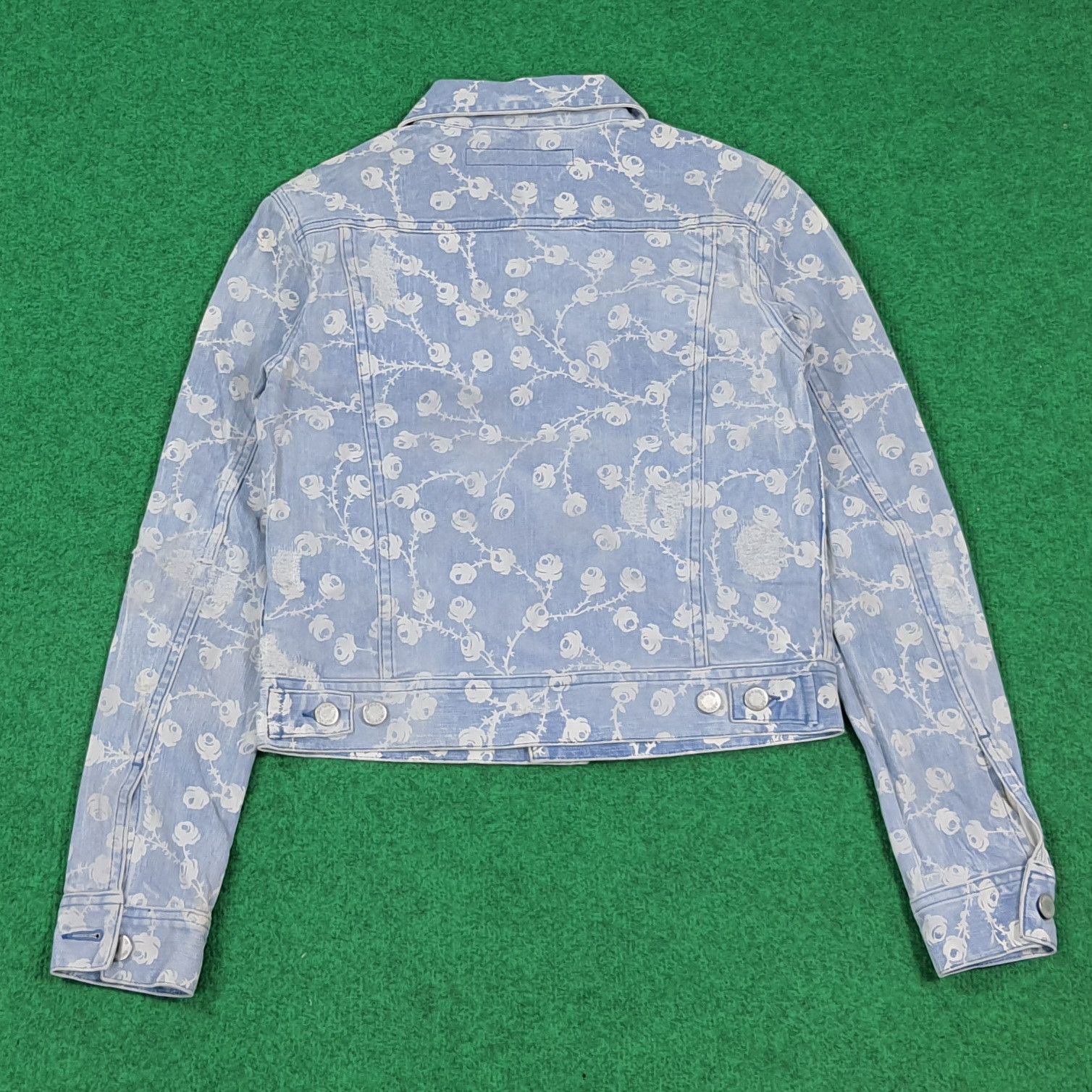 Ralph Lauren Vintage Ralph Lauren Floral Rose Print Denim Jacket C303N14 Size XS / US 0-2 / IT 36-38 - 3 Thumbnail