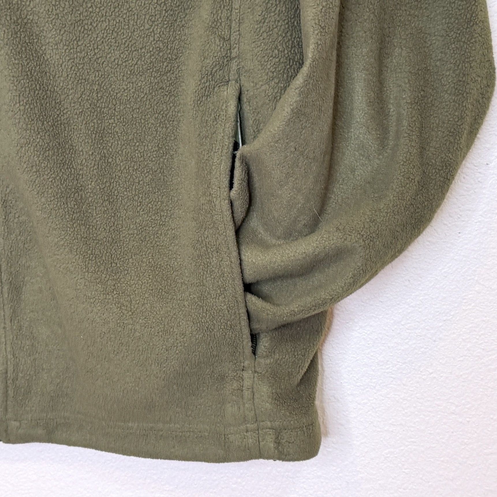 Vintage Columbia Fleece Jacket Mens Large Green Full Zip Lightweight Bomber Jacket Zip Pockets Regular Fit Size US L / EU 52-54 / 3 - 3 Thumbnail
