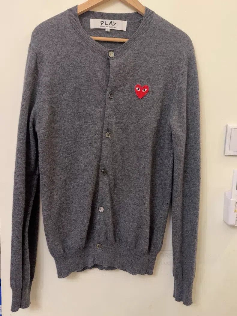 Comme des Garcons Comme Des Garcons Red Heart Knit Cardigan Size M / US 6-8 / IT 42-44 - 1 Thumbnail