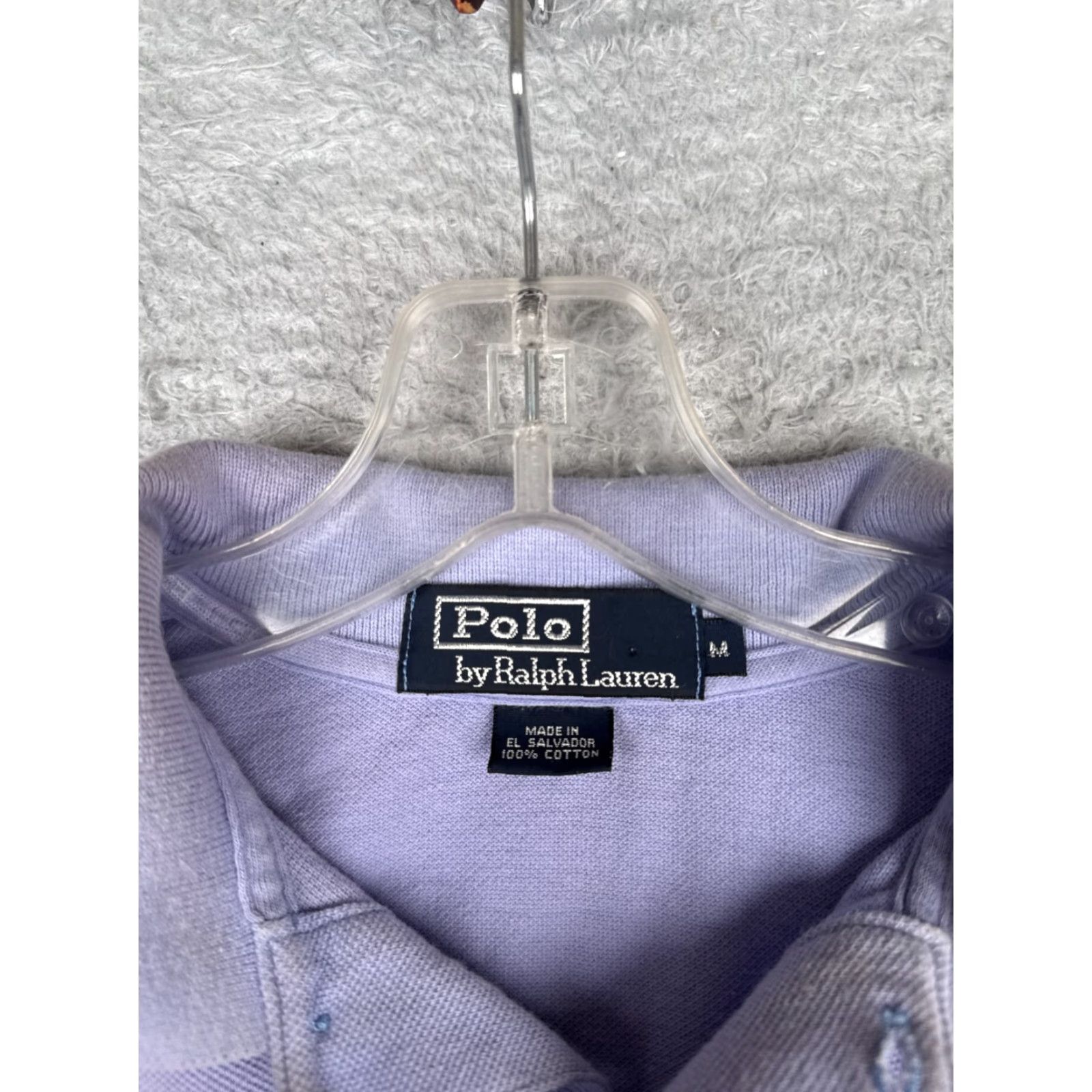 Ralph Lauren VINTAGE Polo Ralph Lauren Shirt Adult Medium Purple Cotton Short Sleeve Mens Regular Polo Size US M / EU 48-50 / 2 - 7 Thumbnail