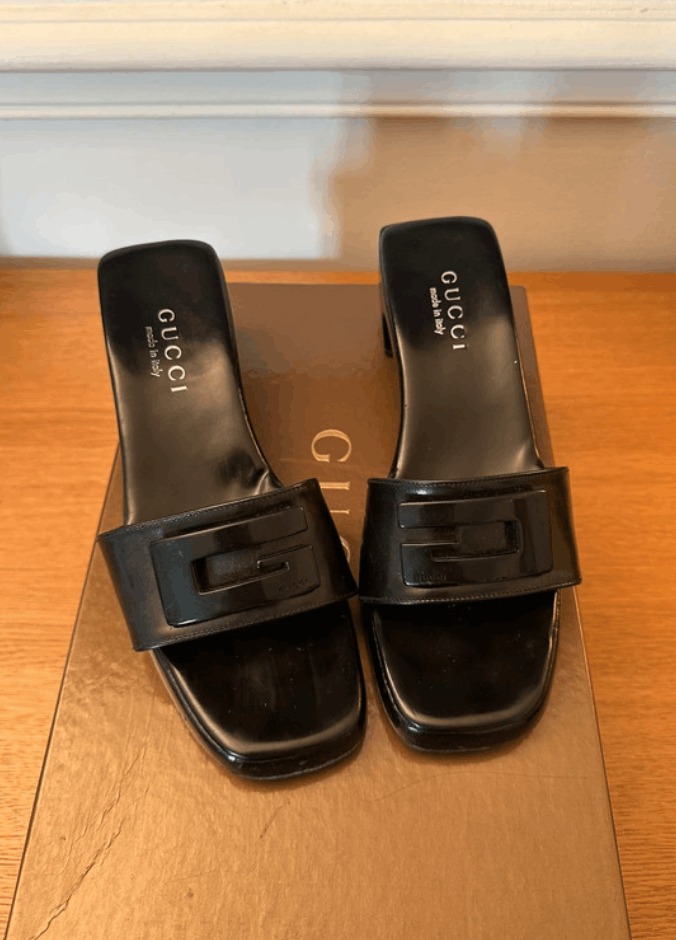 Gucci Shoes Sandals Mules Heels Leather Bamboo Tom Ford in Black, Women's (Size 6)