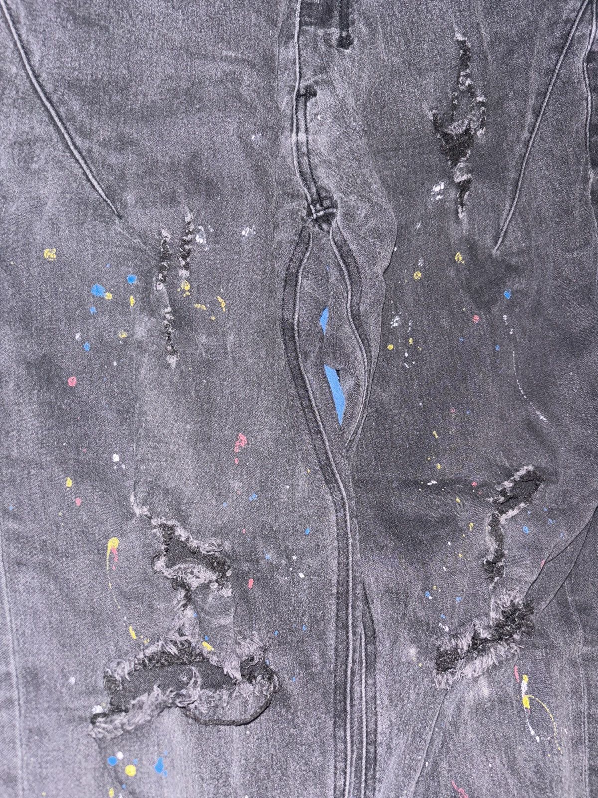 Number (N)ine Number (N)ine Paint splatter denim Size US 31 - 6 Thumbnail
