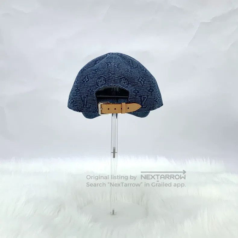 Louis Vuitton Louis Vuitton Navy blue logo full print cotton casual cap Size ONE SIZE - 4 Thumbnail