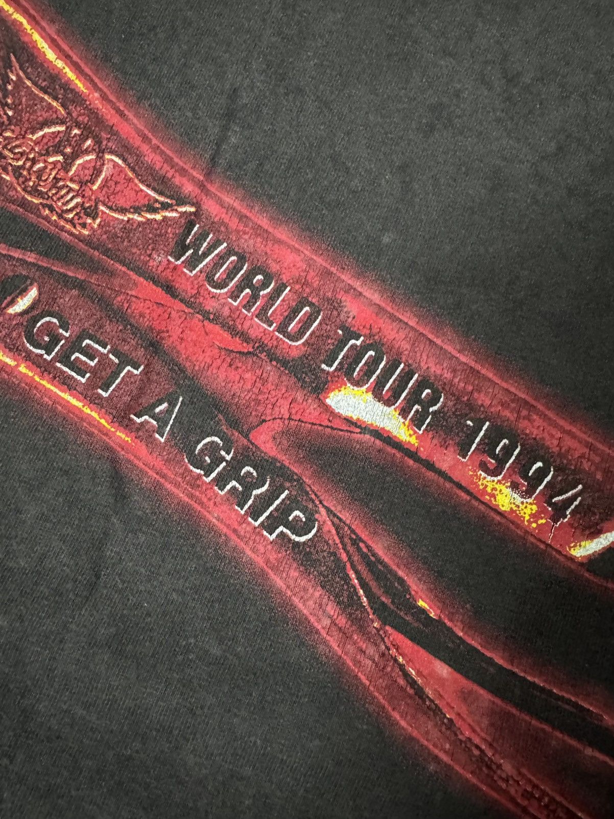 Band Tees VINTAGE AEROSMITH WORLD TOUR 1994 GET A GRIP T-SHIRT Size US XL / EU 56 / 4 - 7 Thumbnail