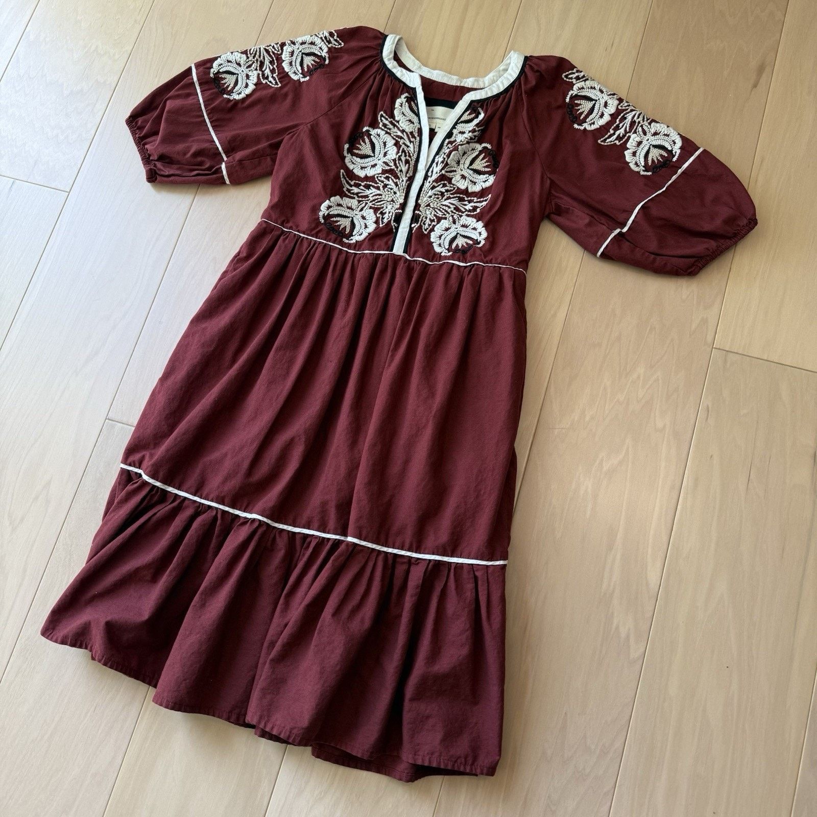 Anthropologie Anthropologie Gretel Embroidered Folk Peasant Maxi Dress XS Size XS / US 0-2 / IT 36-38 - 7 Thumbnail