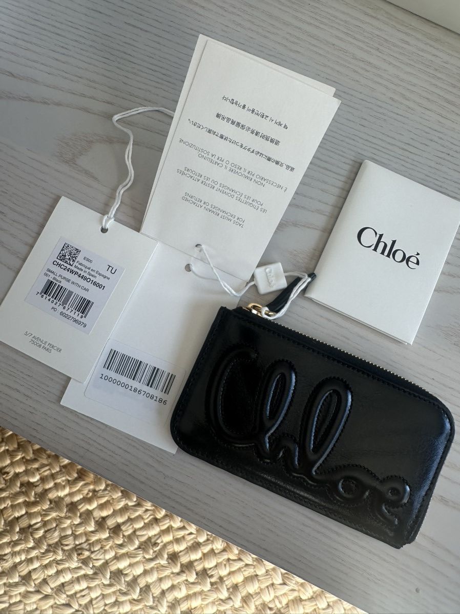 Chloe Black Chloe Leather Cardholder Wallet Size ONE SIZE - 1 Thumbnail