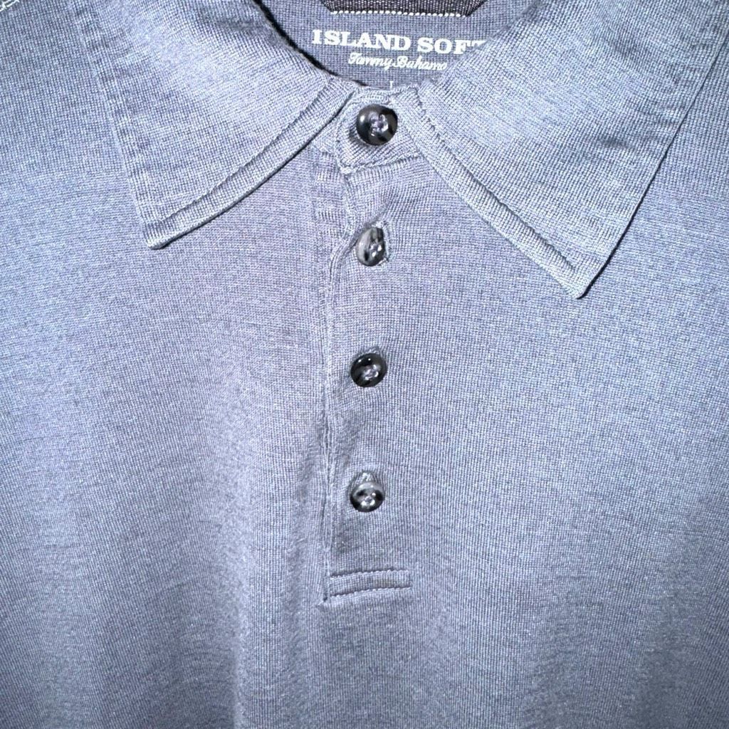 Tommy Bahama Gray Tommy Bahama Silk & Wool Island Soft L/S Polo Shirt L Size US L / EU 52-54 / 3 - 3 Thumbnail