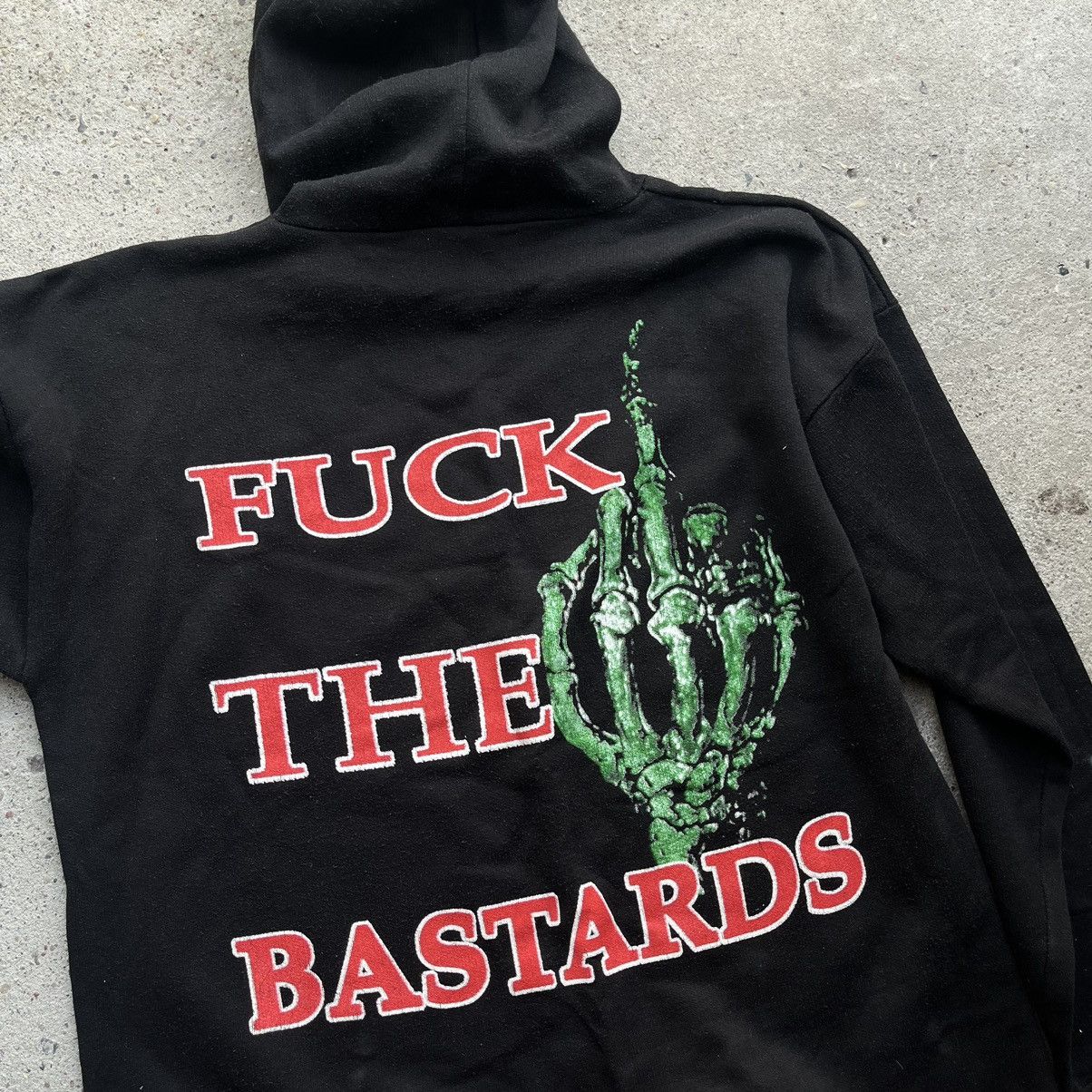 Band Tees × Vintage The Exploited Total Chaos Hoodie f*ck bastards Sweatshirt Size US M / EU 48-50 / 2 - 2 Thumbnail
