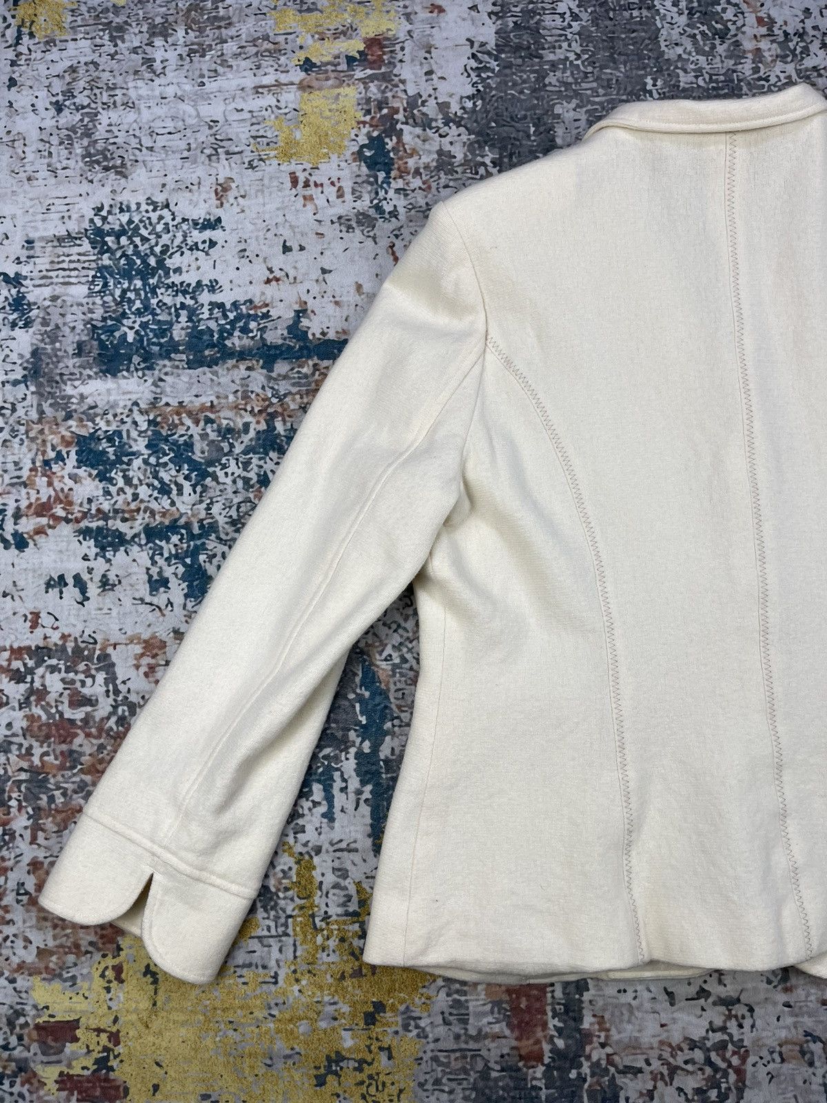 Kansai Yamamoto Kansai Bis Collection Butter Cream Wool Jackets Size L / US 10 / IT 46 - 5 Thumbnail