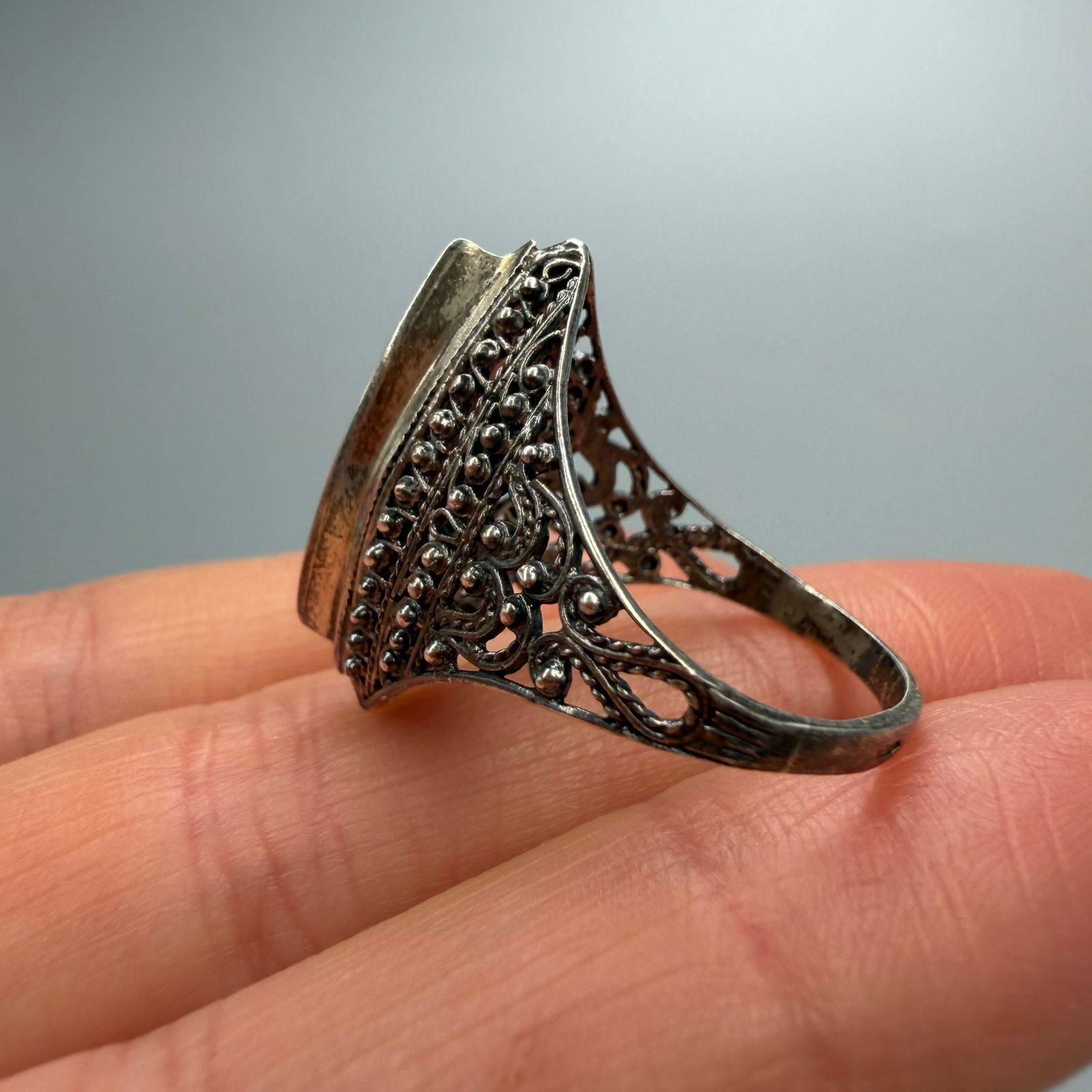 Vintage Vintage 925 Sterling Silver Filigree Ring Size 7.25 US Size ONE SIZE - 4 Thumbnail