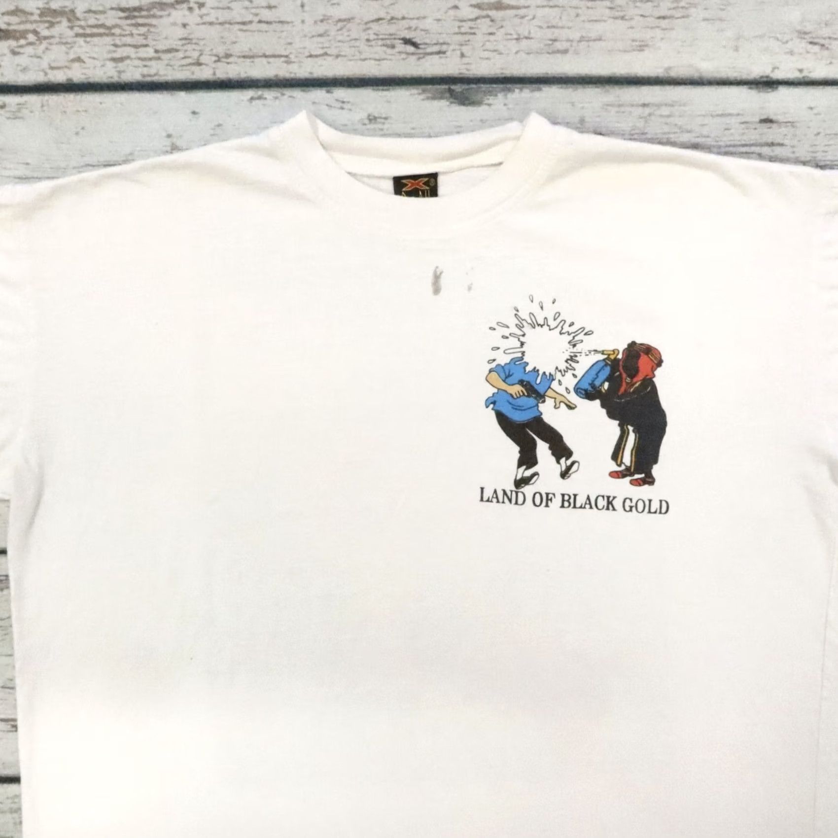 Vintage Vintage Adventures of Tin Tin Land of Black Gold TShirt XL White - Nike Shirt Style? Size US XL / EU 56 / 4 - 3 Thumbnail