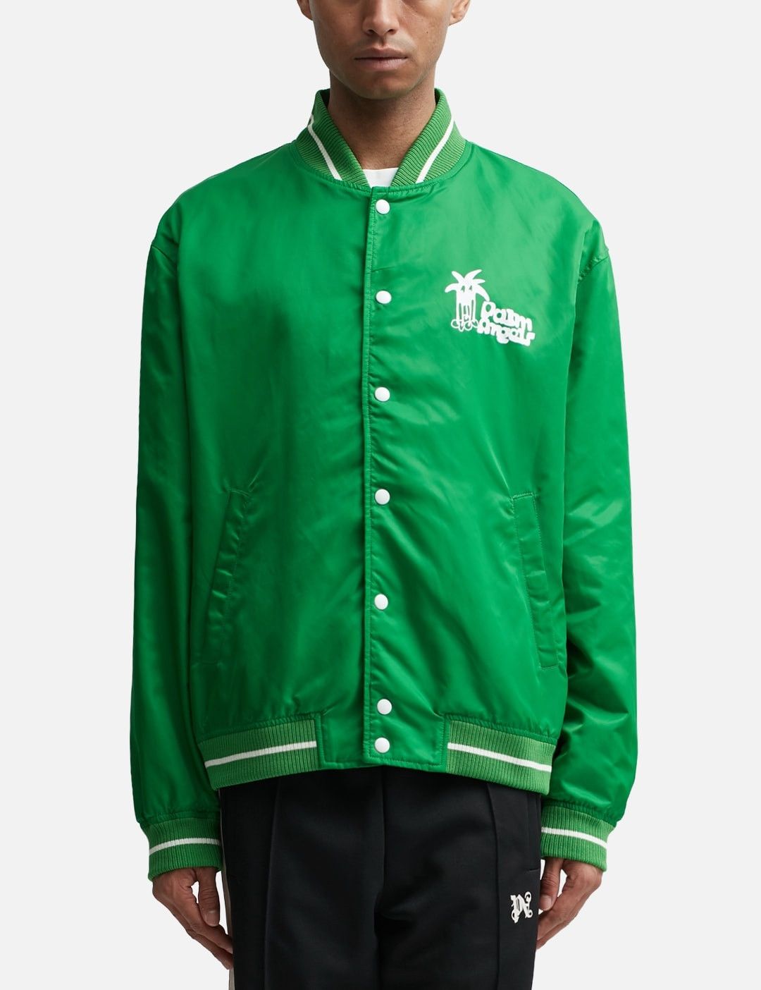 Palm Angels o1y0325 Logo Jacket in Green Size US L / EU 52-54 / 3 - 3 Thumbnail