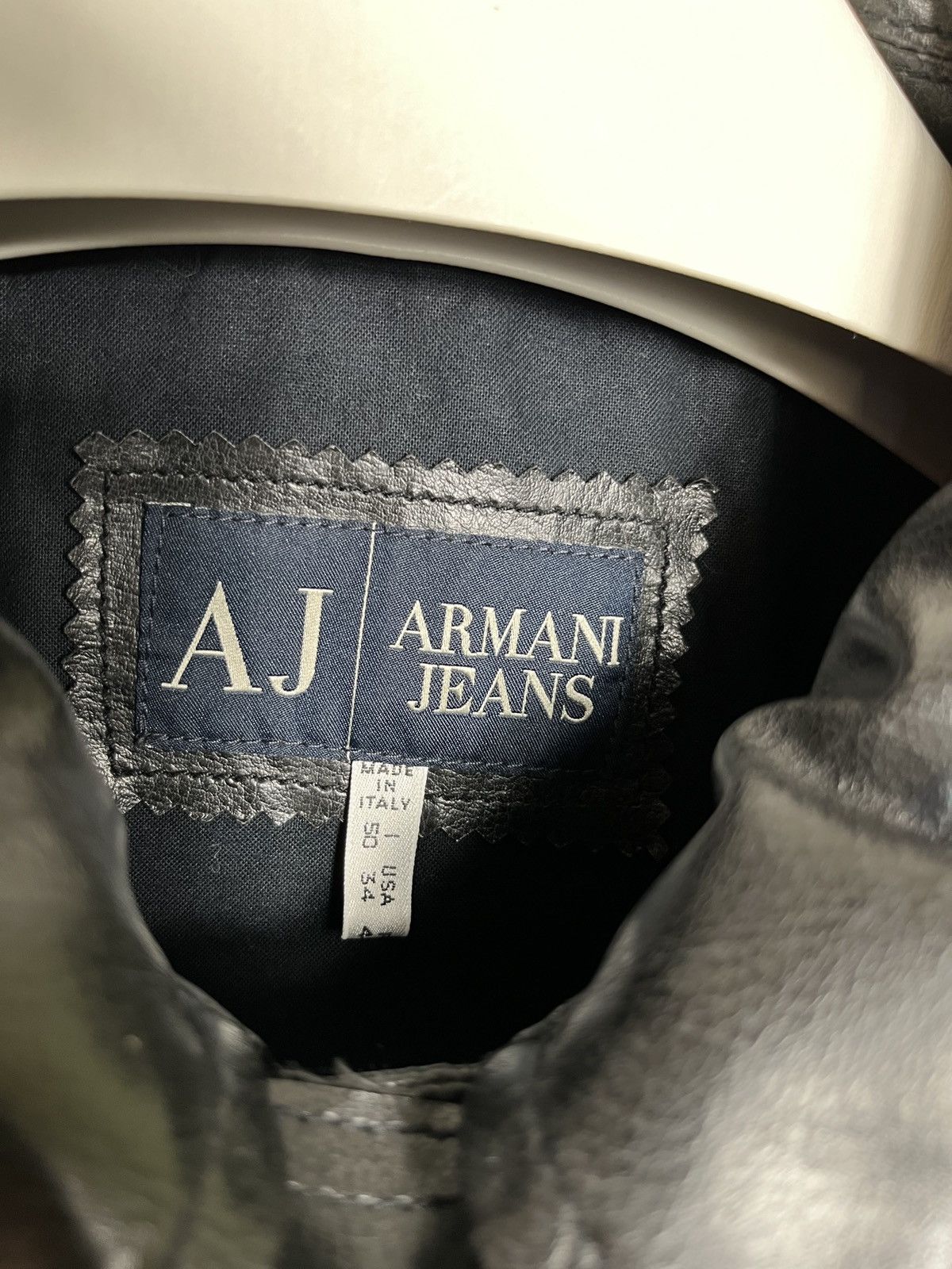 Armani × Giorgio Armani Armani Jeans PVC mens jacket black motorcycle Sz 50 Size US M / EU 48-50 / 2 - 11 Thumbnail