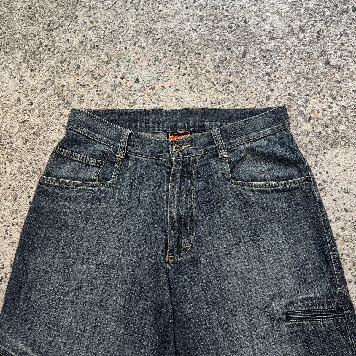 Vintage Y2K Kikwear Denim Cargo Pocket Shorts Grunge Jnco Skater Size US 34 / EU 50 - 4 Thumbnail