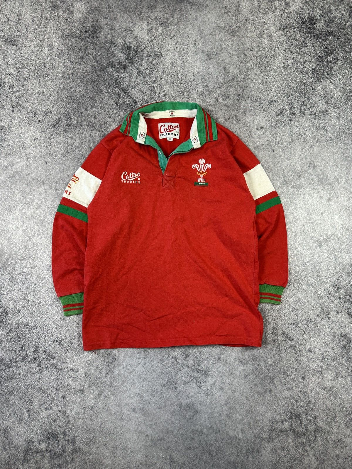 Cotton Traders Vintage Cotton Traders Wales Logo Rugby Jersey Streetwear L Size US M / EU 48-50 / 2 - 1 Thumbnail