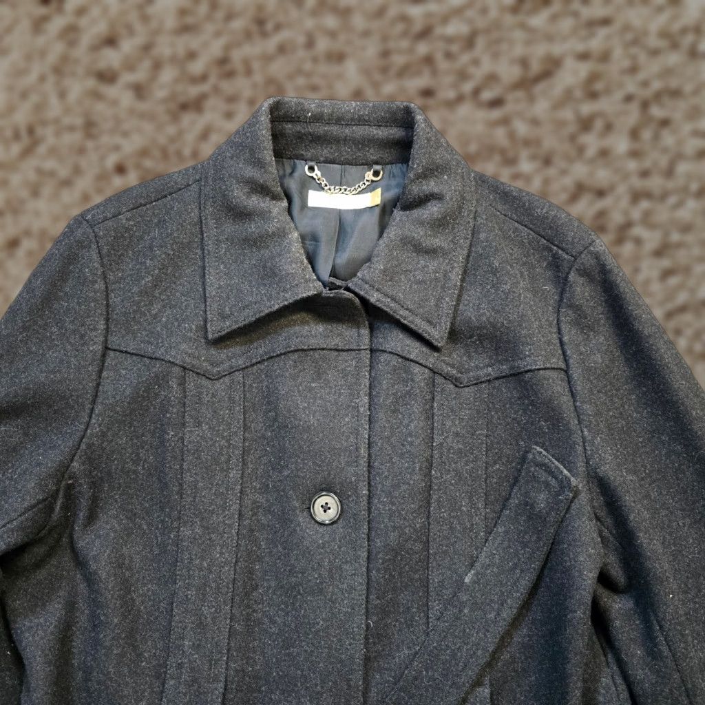 J.Crew J.CREW Jacket Womens Large Gray Wool Coat Trench Belt Career Overcoat Jacket/Coat Inner/Outer: Belted, Pockets (Regular) Mens Womens Girls Boys Size L / US 10 / IT 46 - 1 Thumbnail
