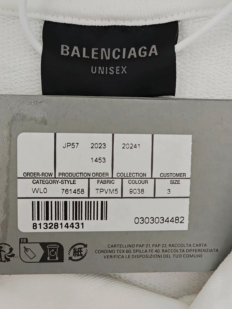 Balenciaga Balenciaga 24ss Surfer White Surf Worn Hoodie 2503-Nextarro Size US L / EU 52-54 / 3 - 5 Thumbnail