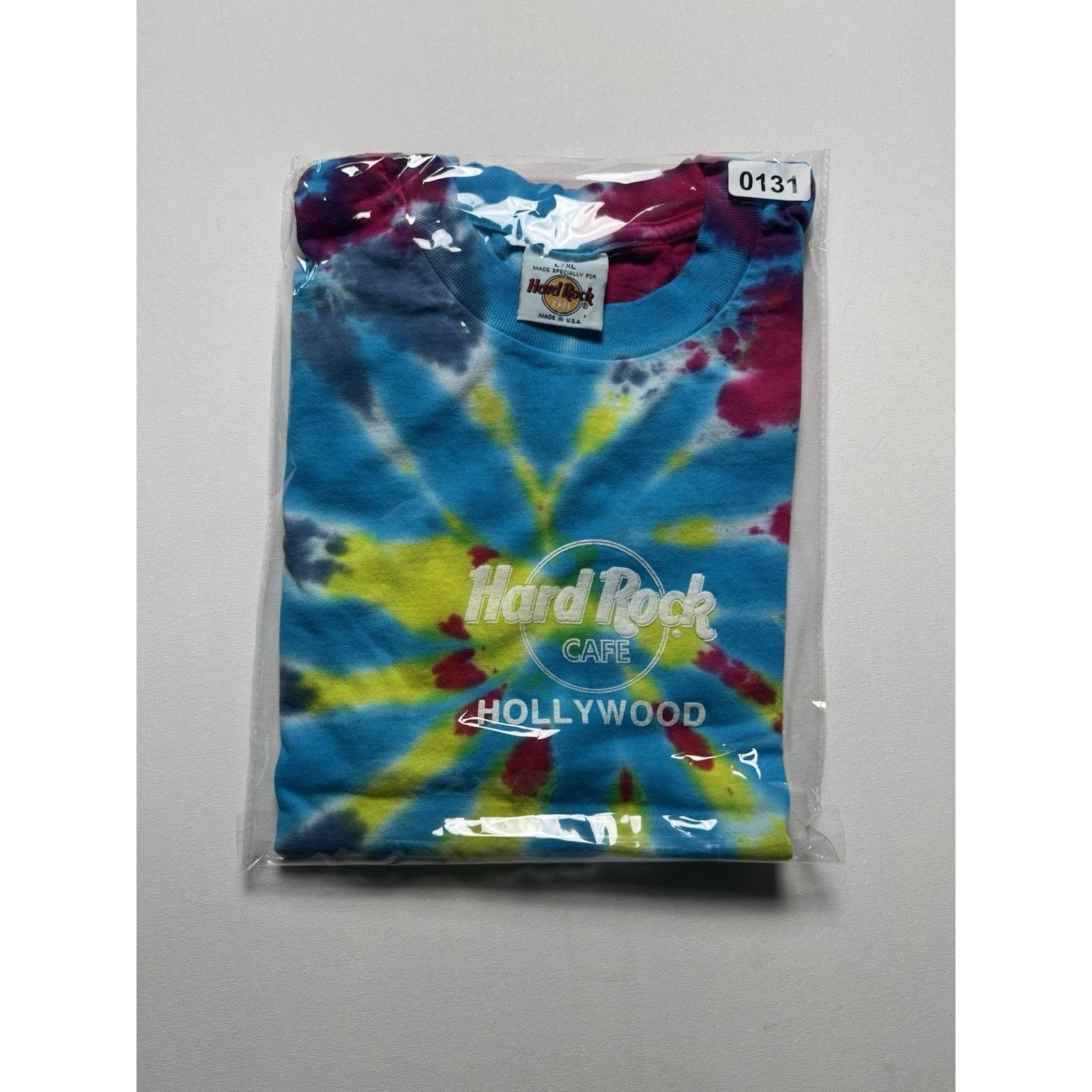 Hard Rock Cafe Vintage 90s Hard Rock Cafe Hollywood Tie Dye T Shirt L Size US L / EU 52-54 / 3 - 7 Thumbnail
