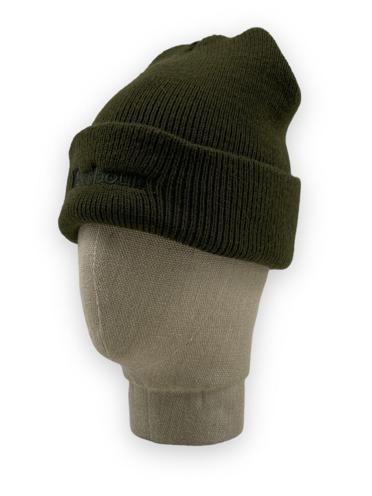 Barbour Unisex D385 England Ribbed Embroidered Logo Green Beanie Hat Size ONE SIZE - 2 Thumbnail