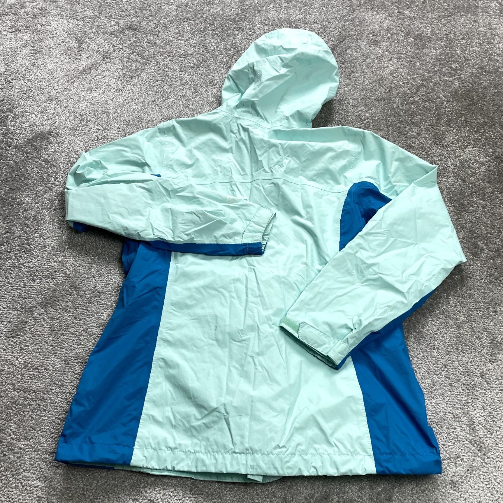 Vintage Columbia Omni Tech Windbreaker Jacket Womens Medium Blue Green Full Zip Size M / US 6-8 / IT 42-44 - 2 Thumbnail