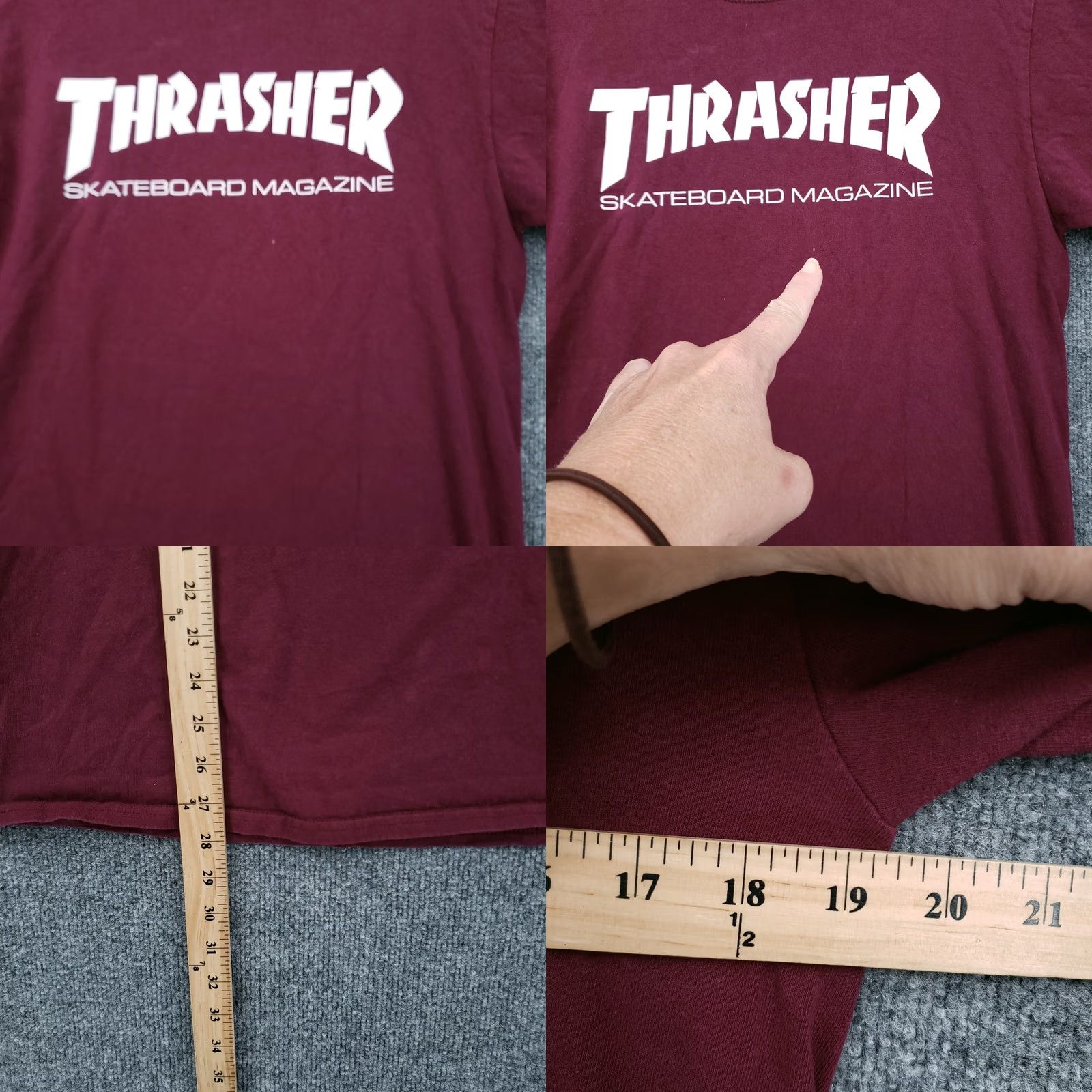 Thrasher Trasher T-Shirt Mens M Red Cotton Short Sleeve Logo Skateboard Size US M / EU 48-50 / 2 - 8 Thumbnail