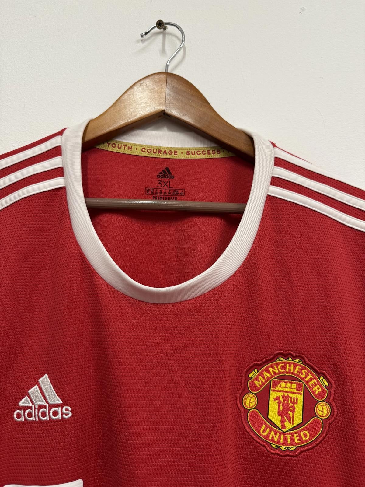 Adidas Manchester United Red Long Sleeve Soccer Jersey Size US XXL / EU 58 / 5 - 3 Thumbnail