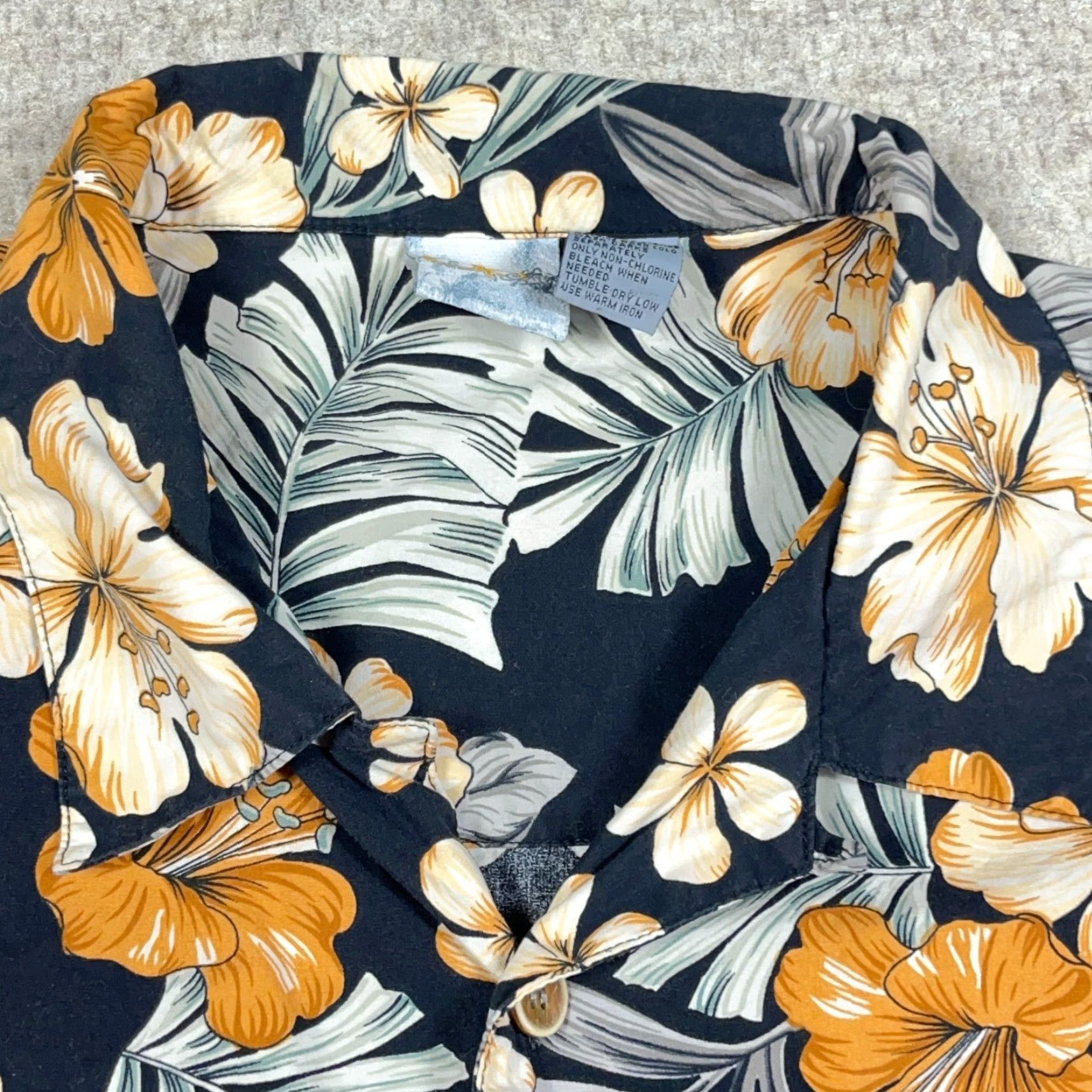 Ocean Pacific VINTAGE Ocean Pacific Shirt Men XL Black Floral Button Up Hawaiian Beach Hula Size US XL / EU 56 / 4 - 4 Thumbnail