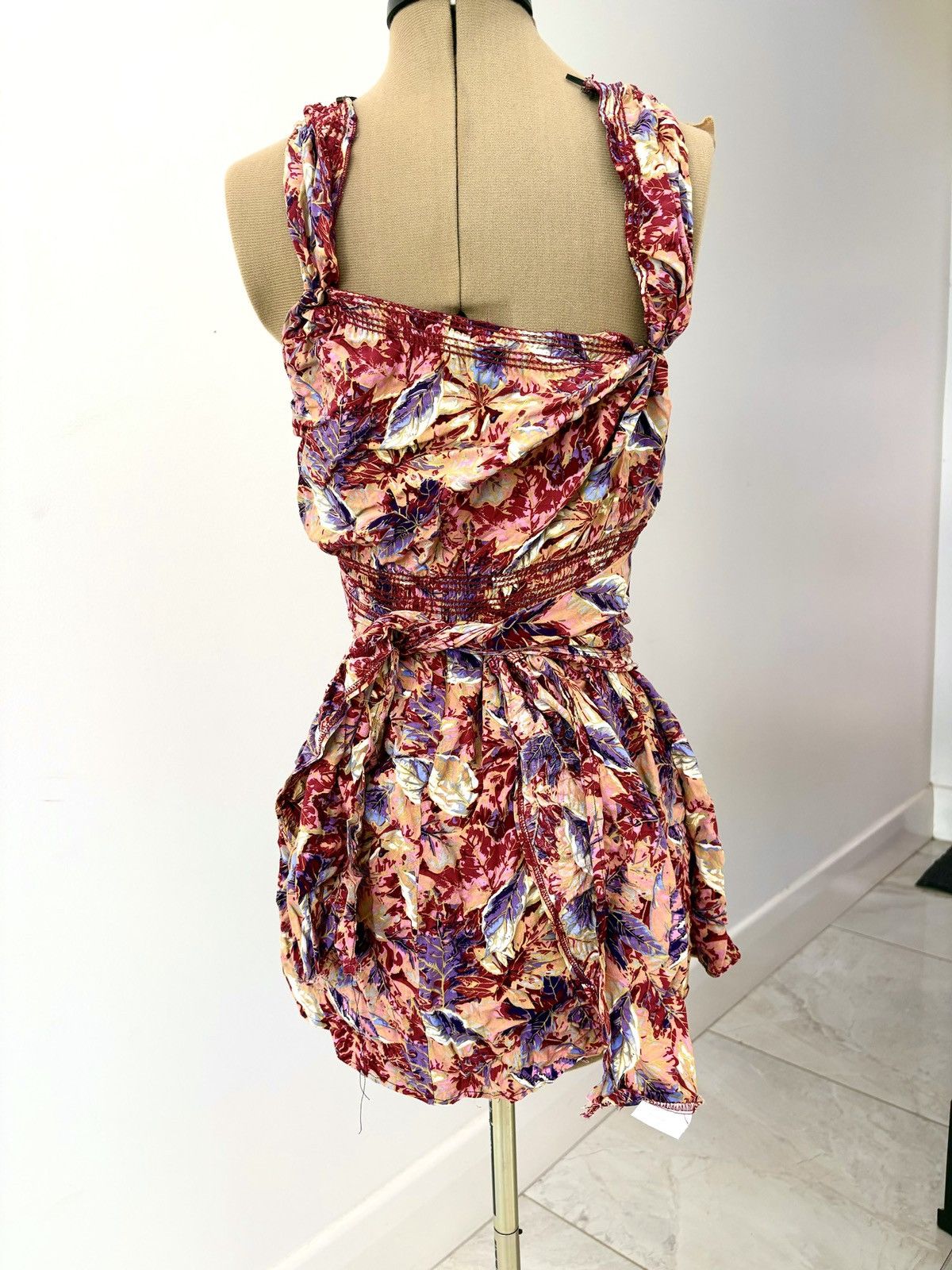 Vintage Handmade Flower Dress Size S / US 4 / IT 40 - 4 Thumbnail