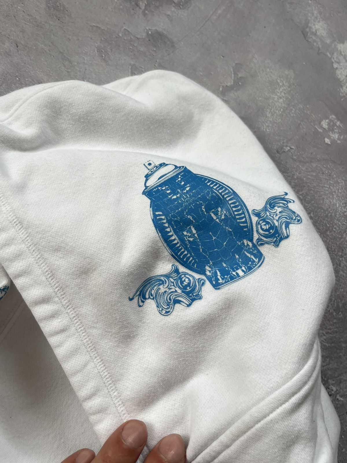 Adidas Vintage 00s Adidas Zip Up Hoodie White Skull Graffiti Print Size US S / EU 44-46 / 1 - 10 Thumbnail
