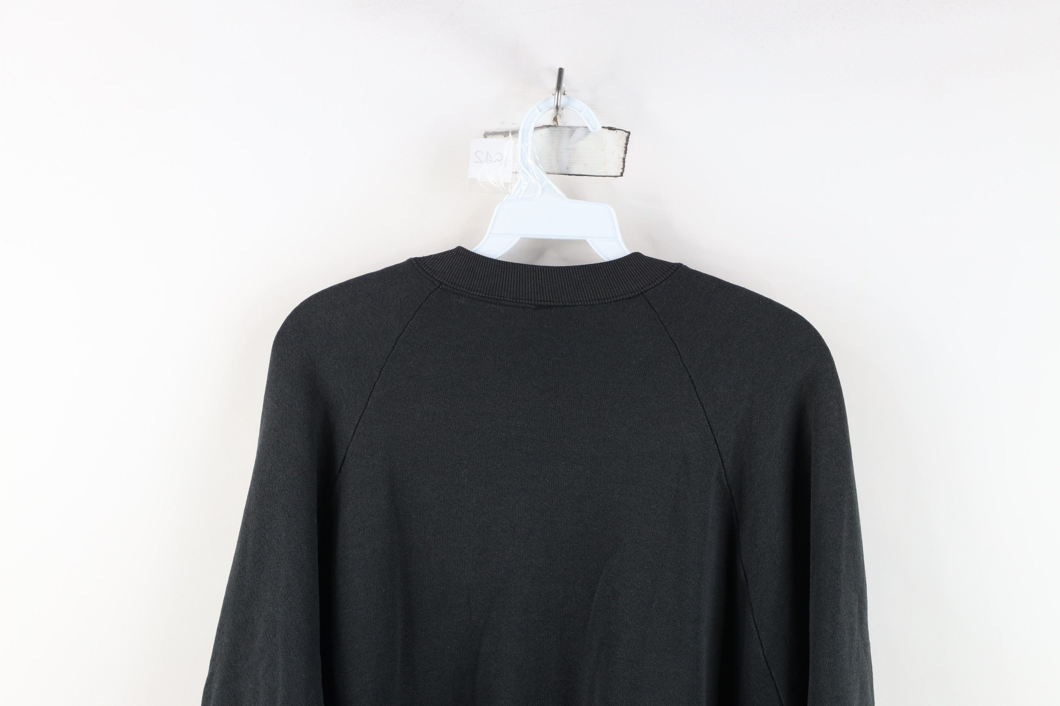 Vintage Vintage 90s Streetwear Blank Crewneck Sweatshirt Black USA Size US L / EU 52-54 / 3 - 13 Thumbnail