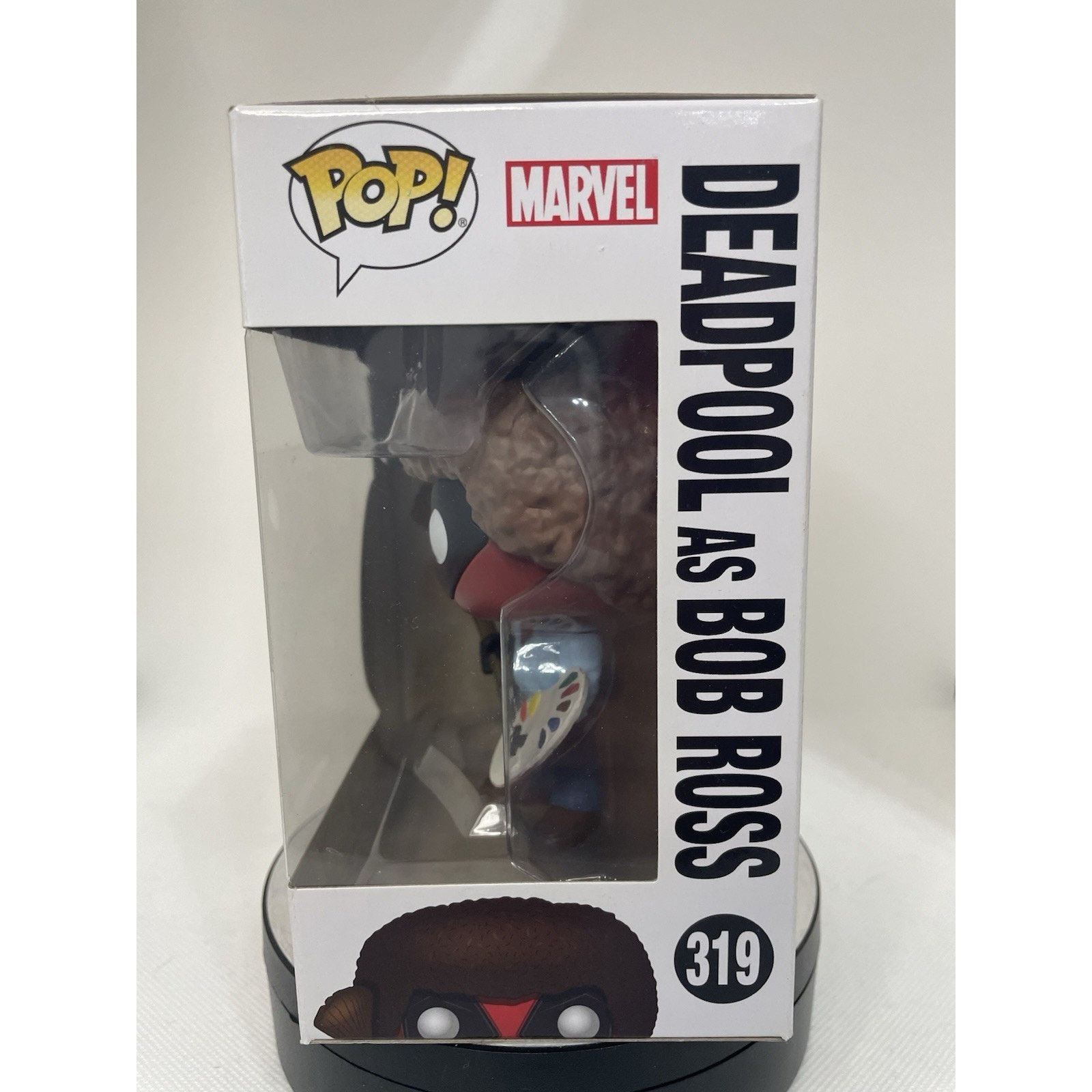 Marvel Comics Funko Pop! Deadpool as Bob Ross #319 - W Pop Protector Size ONE SIZE - 3 Thumbnail