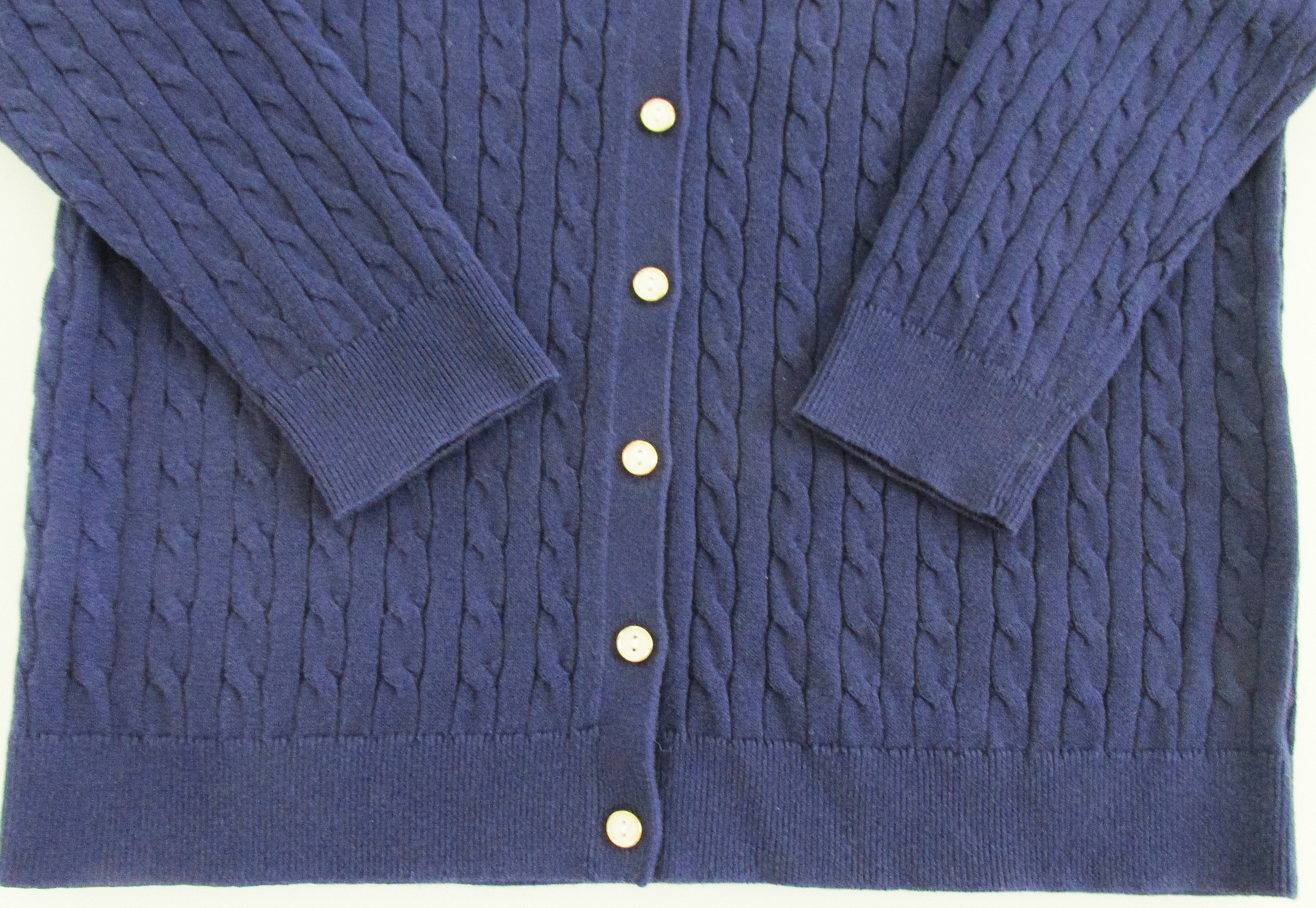 Lands' End Lands' End Women's Cotton Cardigan Sweaters Size Large Size L / US 10 / IT 46 - 4 Thumbnail