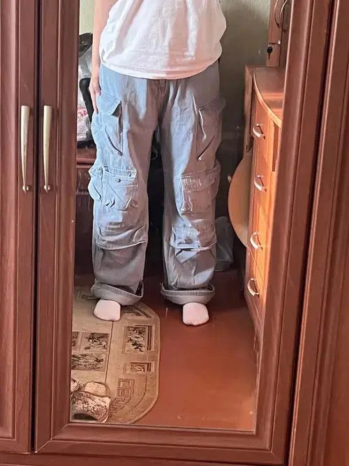 Other Multi-Pocket Washed Cargo Pants Size US 32 / EU 48 - 3 Thumbnail