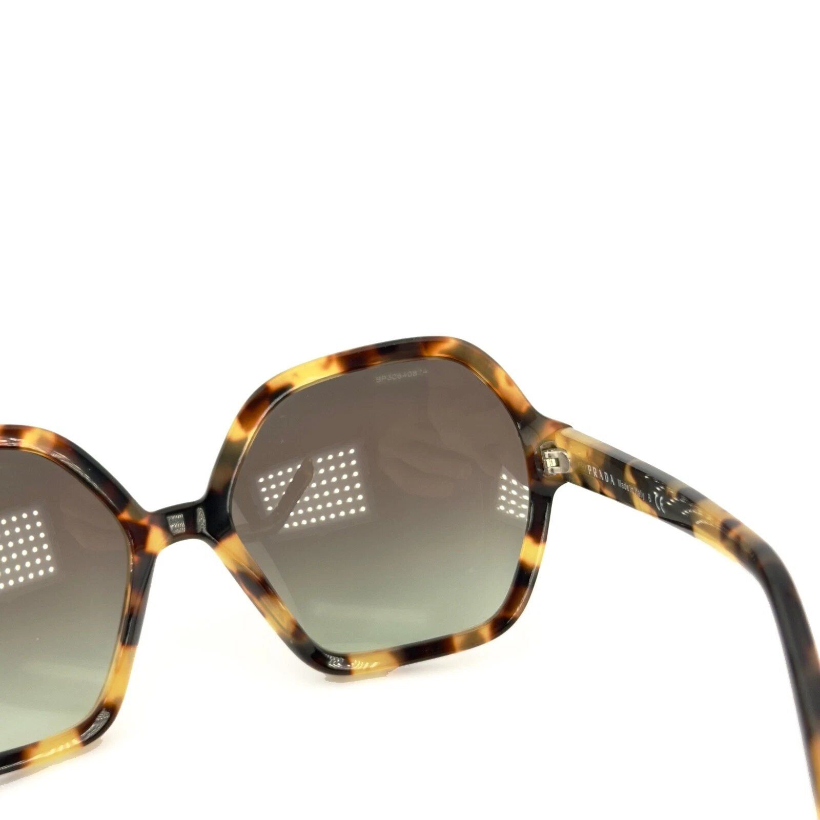 Prada PRADA SOFT POP 06S Geometric Sunglasses Brown Havana SPR06S Size ONE SIZE - 6 Thumbnail