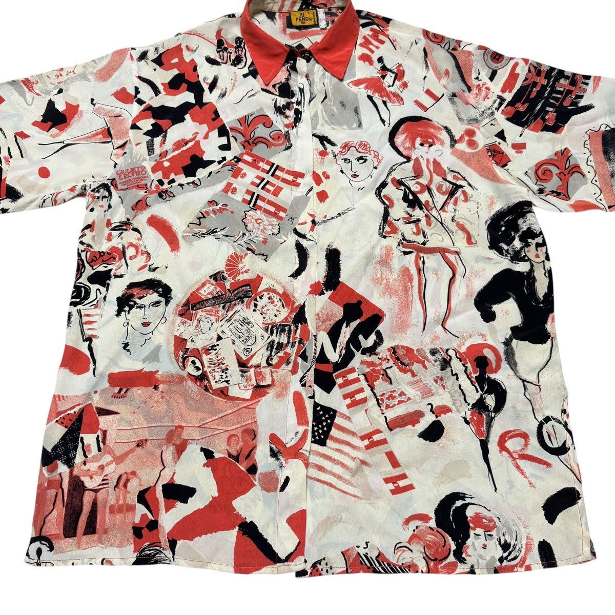 Fendi Vintage Fendi Silk Printed Shirt Giulietta El Romeo Size US L / EU 52-54 / 3 - 6 Thumbnail