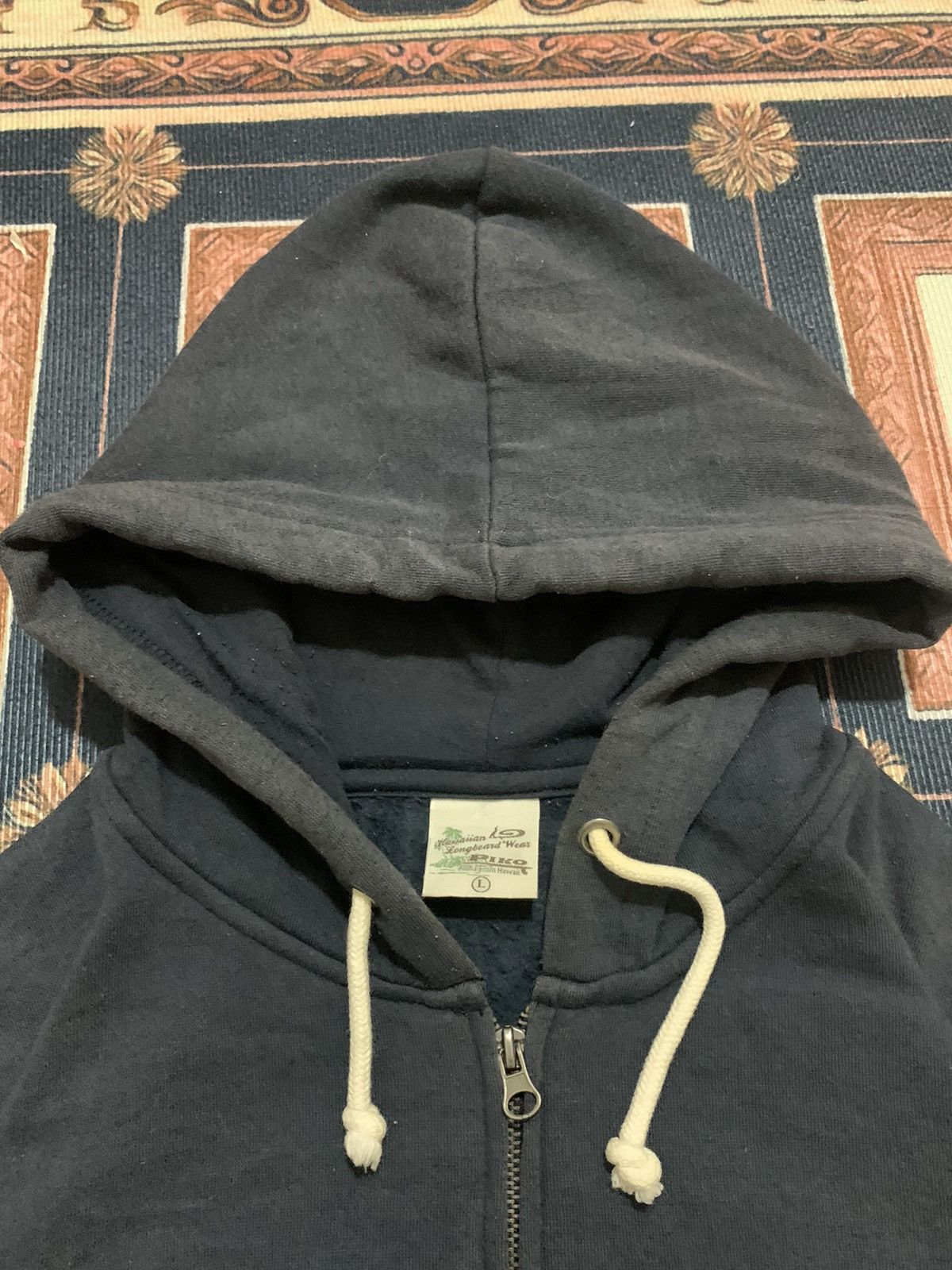 Vintage Vintage Piko Hawaiian Surf Hoodie Full Zip Black Sun Faded L Size US L / EU 52-54 / 3 - 7 Thumbnail