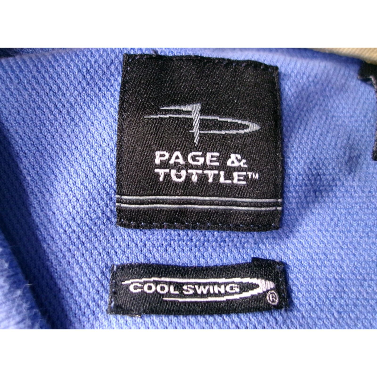 Vintage Page & Tuttle Performance Golf Polo Shirt Men Large Blue Cool Swing Short Sleeve Moisture Wicking Size US L / EU 52-54 / 3 - 7 Thumbnail