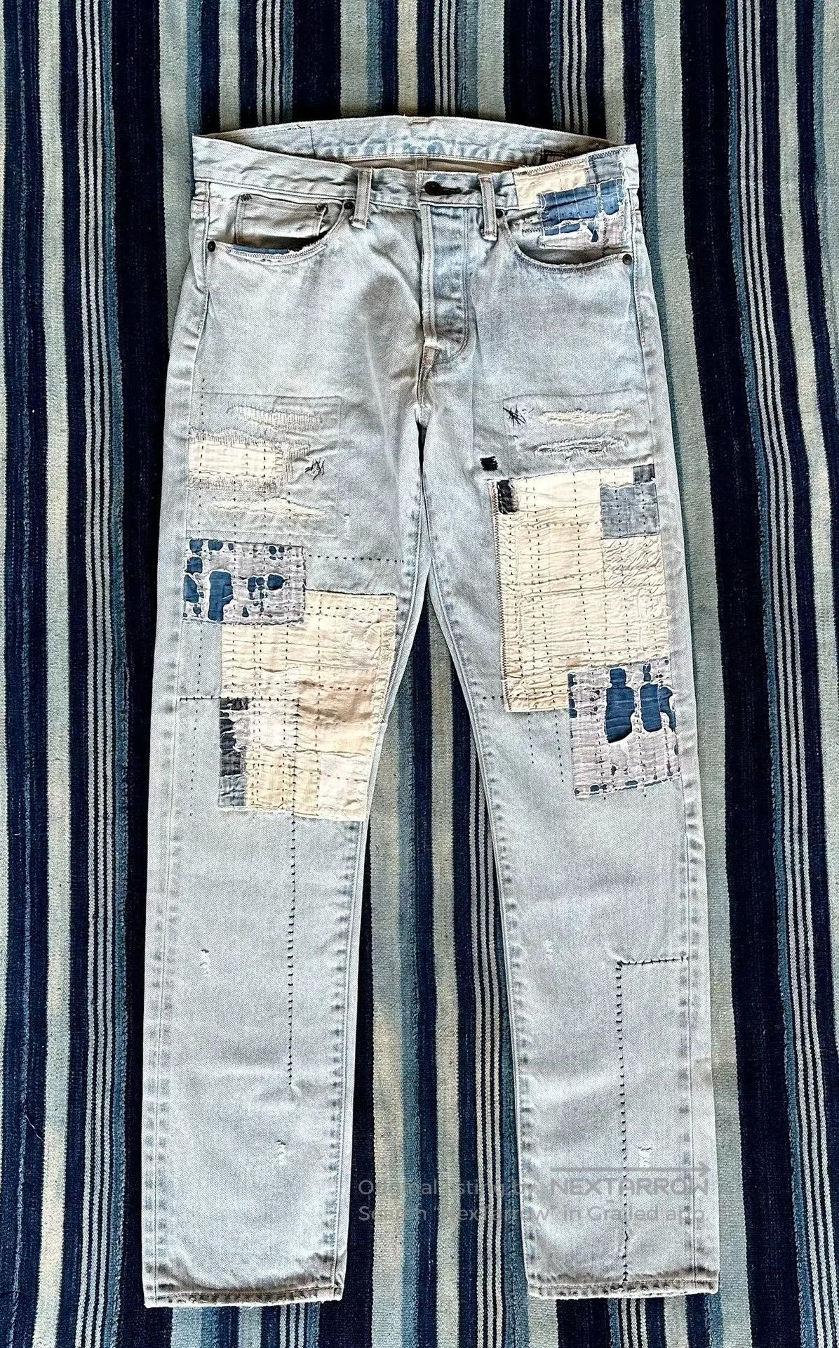 KURO handmade patchwork denim pants by kuro. Size US 34 / EU 50 - 1 Thumbnail
