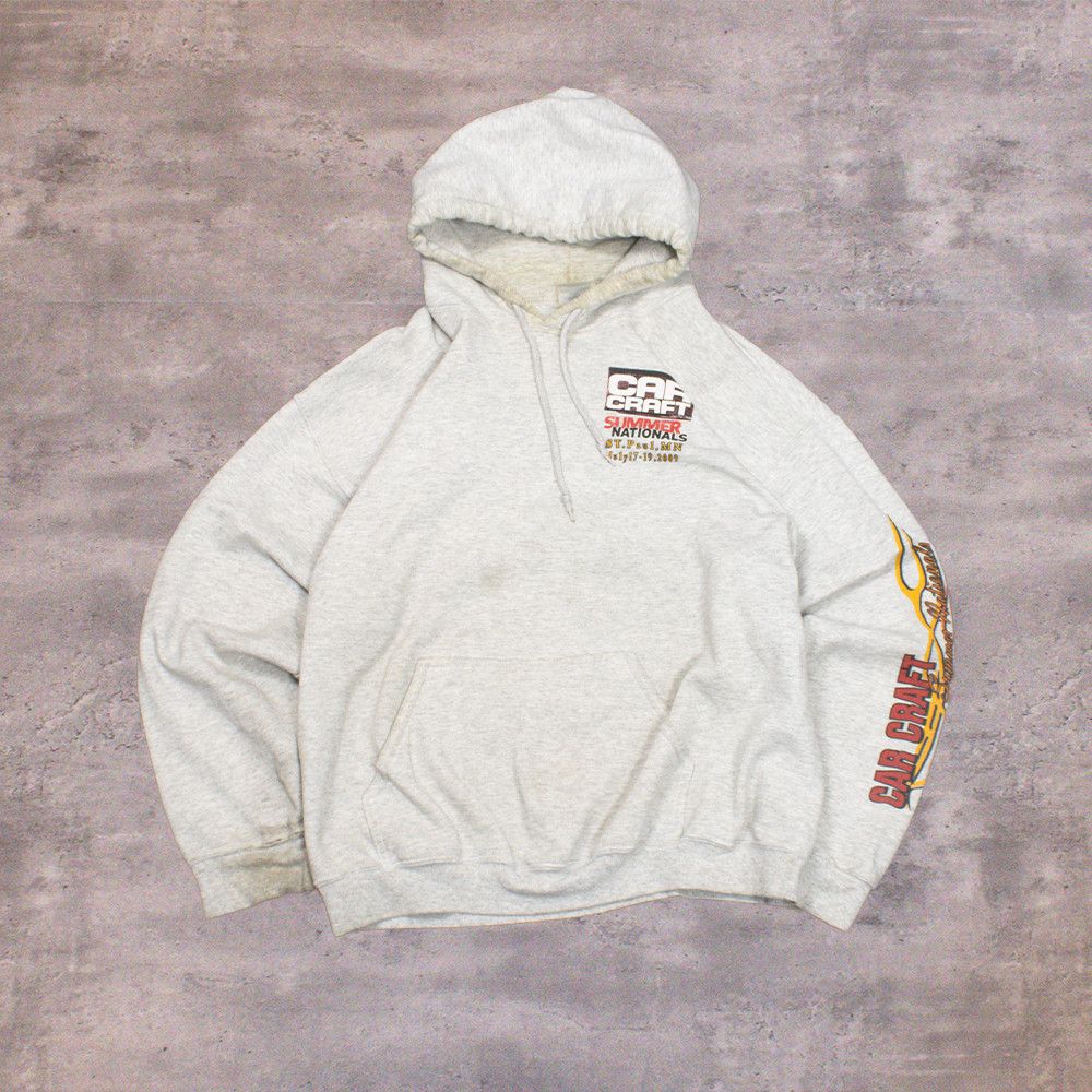 Vintage Vintage VTG Y2K 2009 00's Gildan Car Craft Flame Boxy Hoodie Size US L / EU 52-54 / 3 - 2 Thumbnail