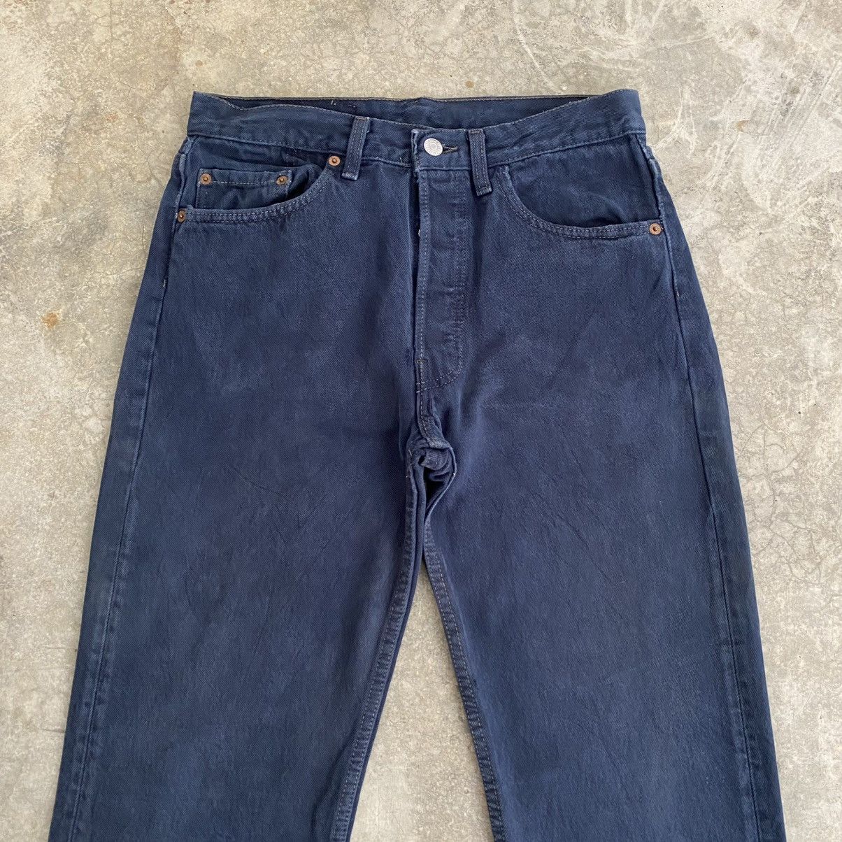 Levi's Vintage 1993 Levis 501 Over Dyed Faded Black Denim Jeans Size US 30 / EU 46 - 3 Thumbnail
