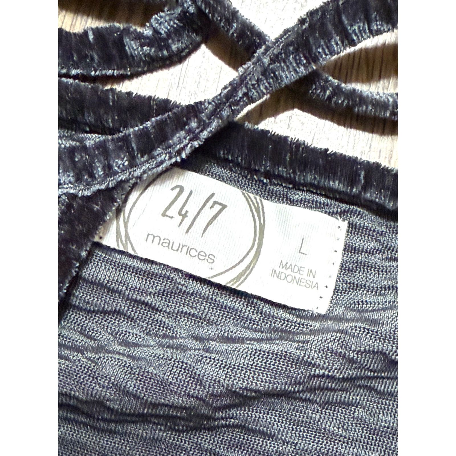 Vintage Maurices Tank Top Shirt Women Large Black V-Neck Sleeveless Size L / US 10 / IT 46 - 7 Thumbnail