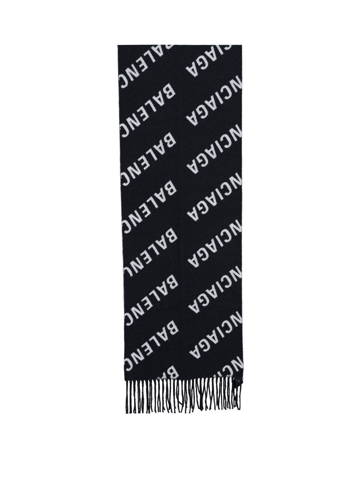 Balenciaga o1mt1gz1024 Size: OS / All Over Blanket Scarf in Black/White Size ONE SIZE - 1 Thumbnail