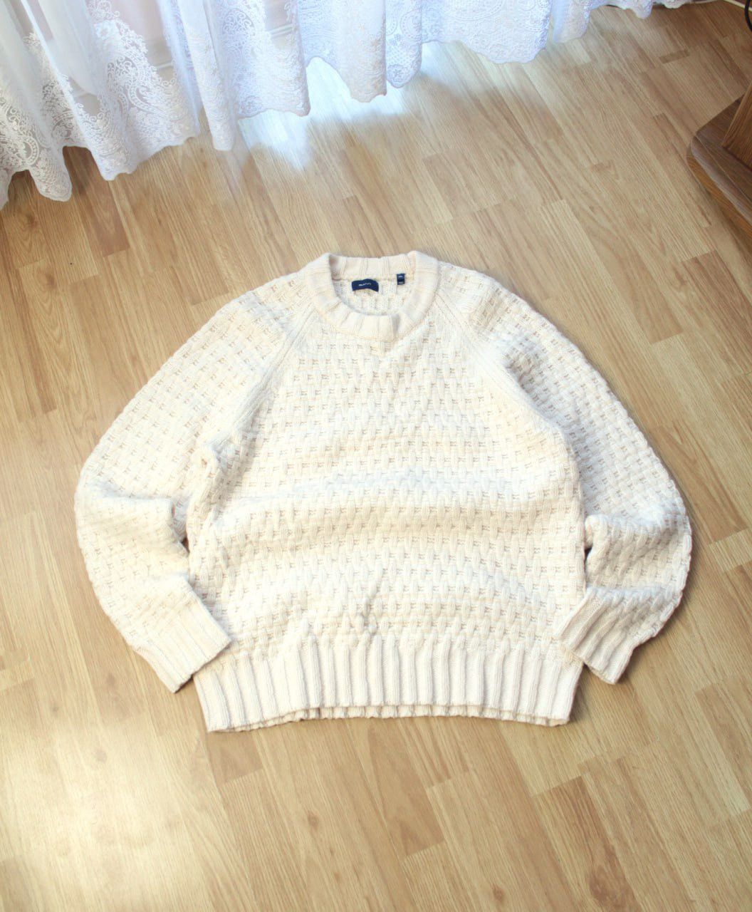 Gant 🔥 GANT Cable Knit Wool Sweater Pullover Vintage Cream Size US XXL / EU 58 / 5 - 2 Thumbnail