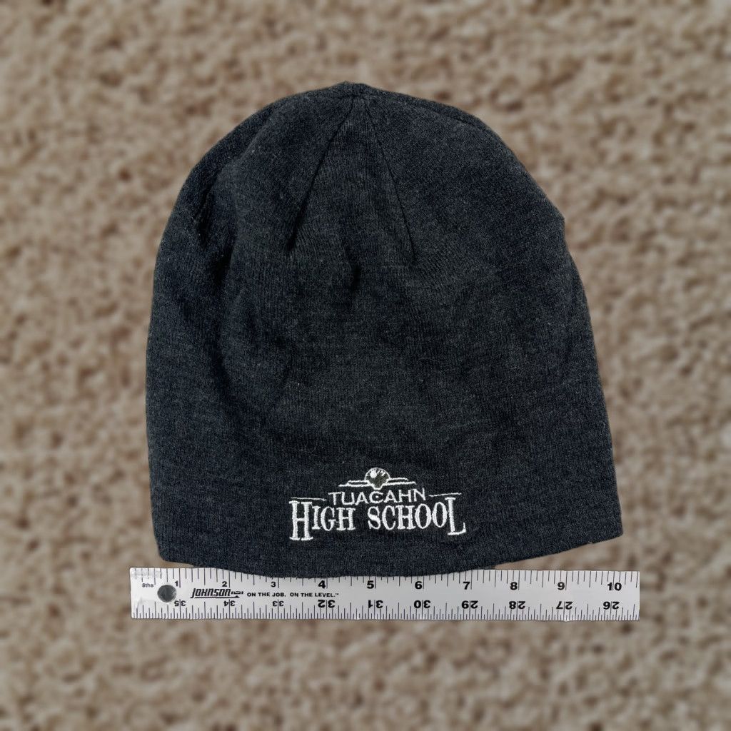 Vintage Tuacahn High School Beanie Adult One Size Dark Gray Knit Acrylic Polyester Size ONE SIZE - 1 Thumbnail
