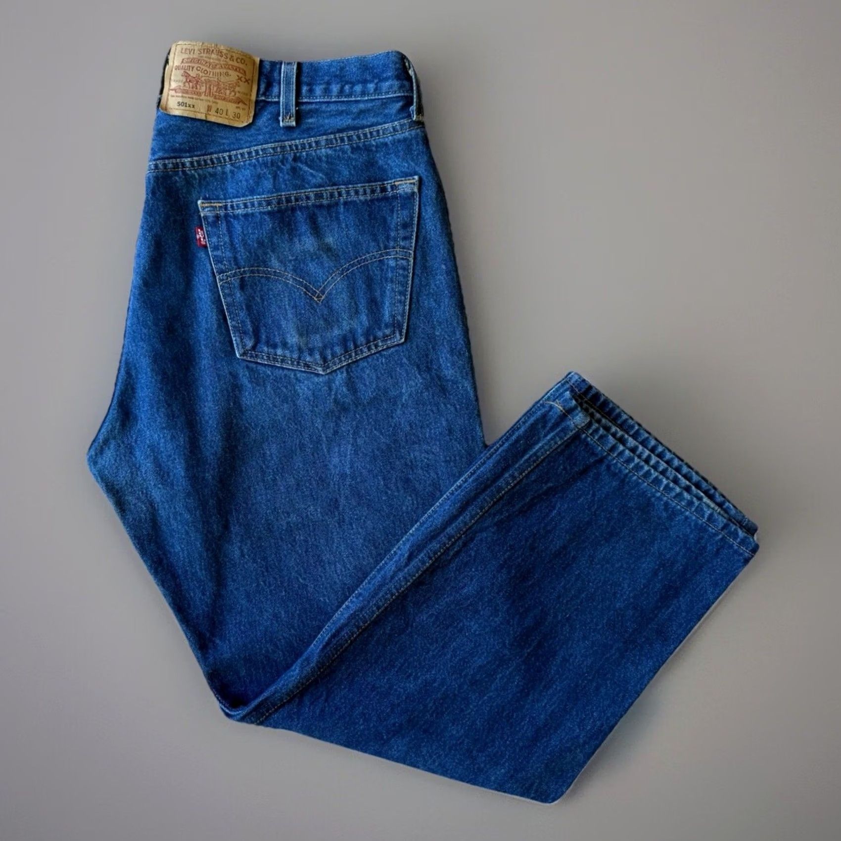 Levi's VINTAGE Levi's 501 Jeans 37 Blue Dark Wash Straight Denim Workwear Non Selvedge Men/Adult Size US 37 - 2 Thumbnail
