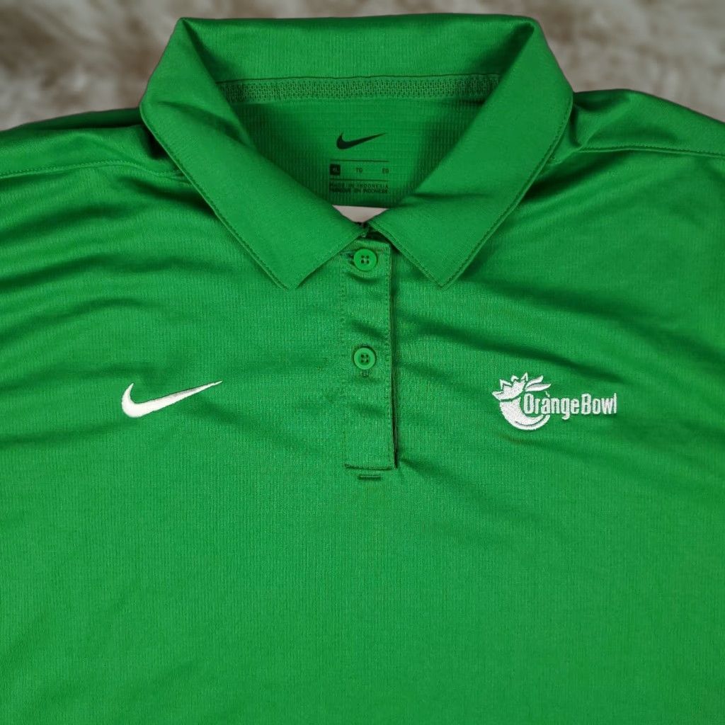 Nike Nike Polo Shirt Womens Size XL Green Orange Bowl Swoosh Golf Short Sleeve Ladies Size XL / US 12-14 / IT 48-50 - 1 Thumbnail