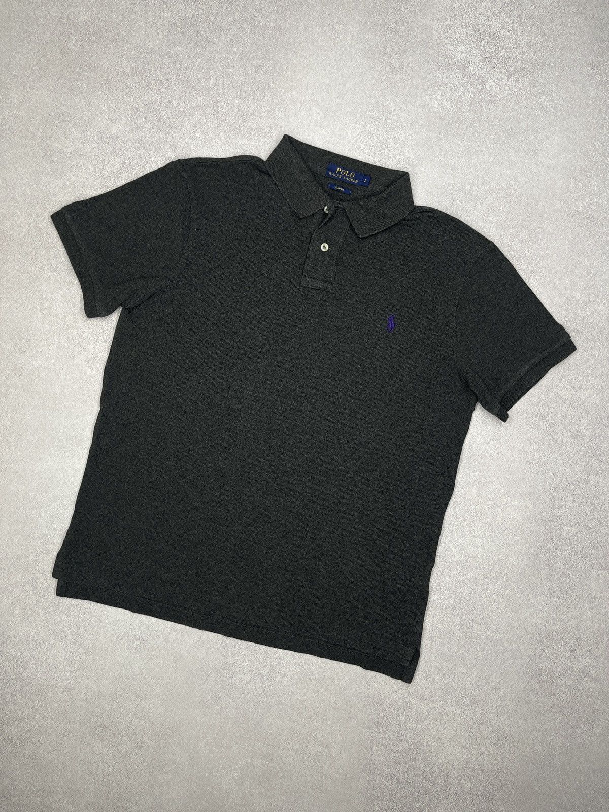 Polo Ralph Lauren × Rugby Ralph Lauren × Vintage Mens Polo Ralph Lauren Grey Rugby Polo Y2K Vintage Size L Size US L / EU 52-54 / 3 - 1 Thumbnail