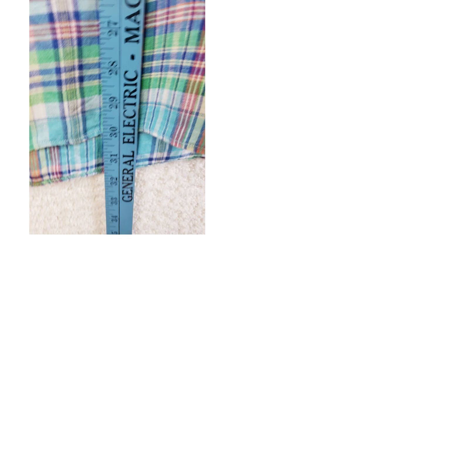 Polo Ralph Lauren Ralph Lauren Linen Shirt Men's L Multicolor Plaid Button-Up Long Sleeve Shirt Size US L / EU 52-54 / 3 - 9 Thumbnail