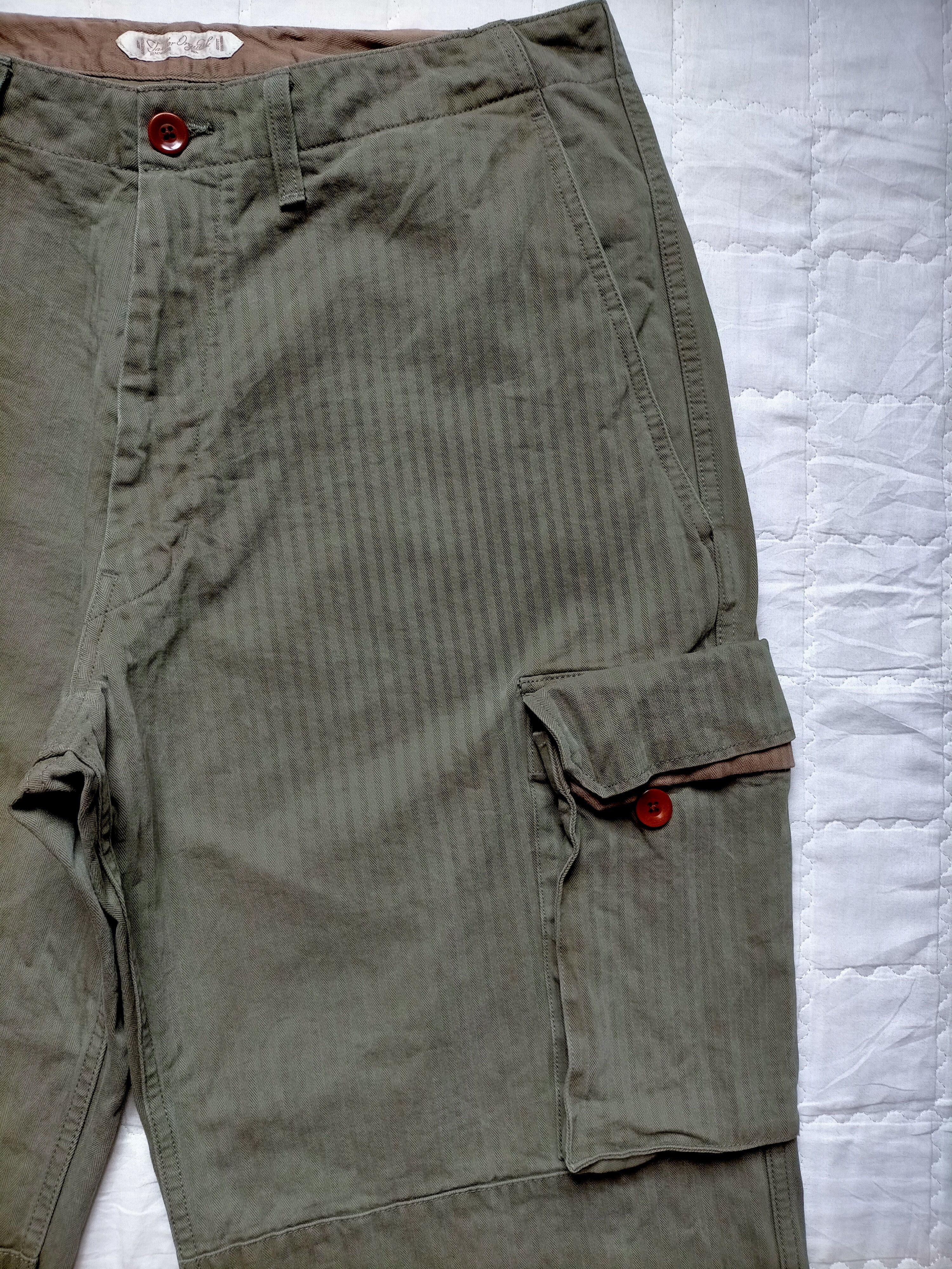Studio D'Artisan Vintage Studio D'Artisan HBT Stripe Trouser Cargo Pants Size US 36 / EU 52 - 4 Thumbnail